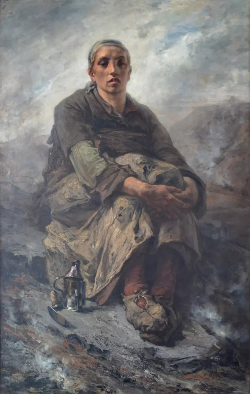 Cécile Douard, La hiercheuse au repos, 1896. Collection de la province de Hainaut (BPS22)