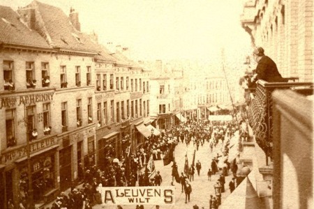 Leuven wil algemeen stemrecht. Optocht in 1902 in Brussel. Foto: Amsab-ISG