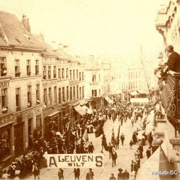 Leuven wil algemeen stemrecht. Optocht in 1902 in Brussel. Foto: Amsab-ISG
