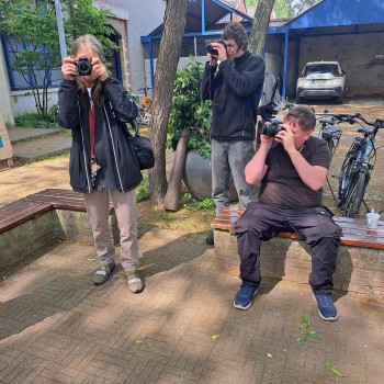 Fotografen van 't Lampeke in Leuven in actie tijdens ons inclusietrjact