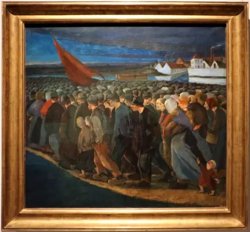 Eugène Laermans Een stakingsavond, 1893. Foto Wikimedia