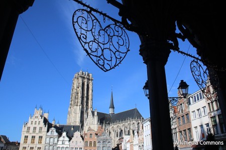 Mechelen, zicht op de Sint-Romboutstoren